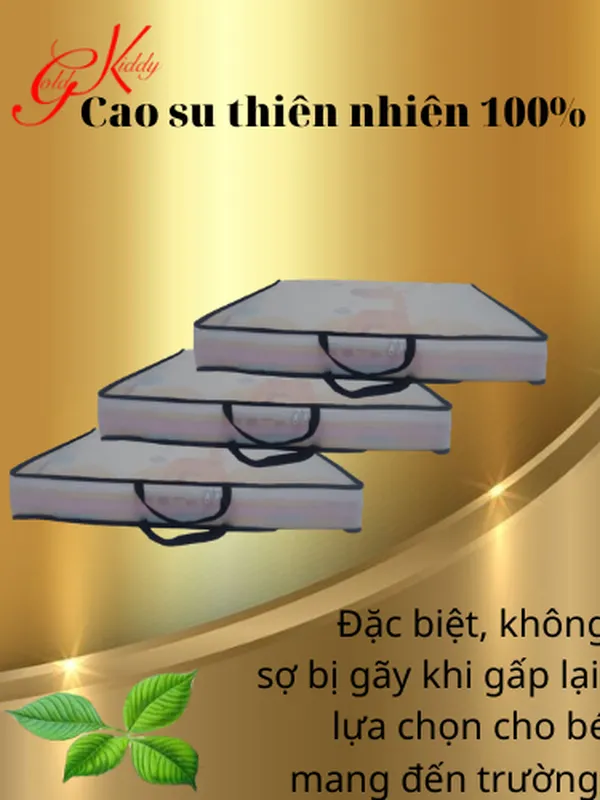 Nệm xếp 3 cao su thiên nhiên trẻ em 2,5 cm (p)