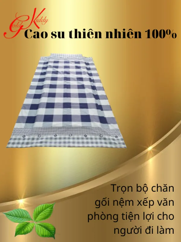 Trọn bộ nệm xếp văn phòng cao su thiên nhiên 2,5 p