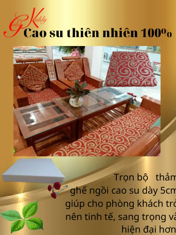 Trọn bộ thảm ghế ngồi cao su dày 5cm