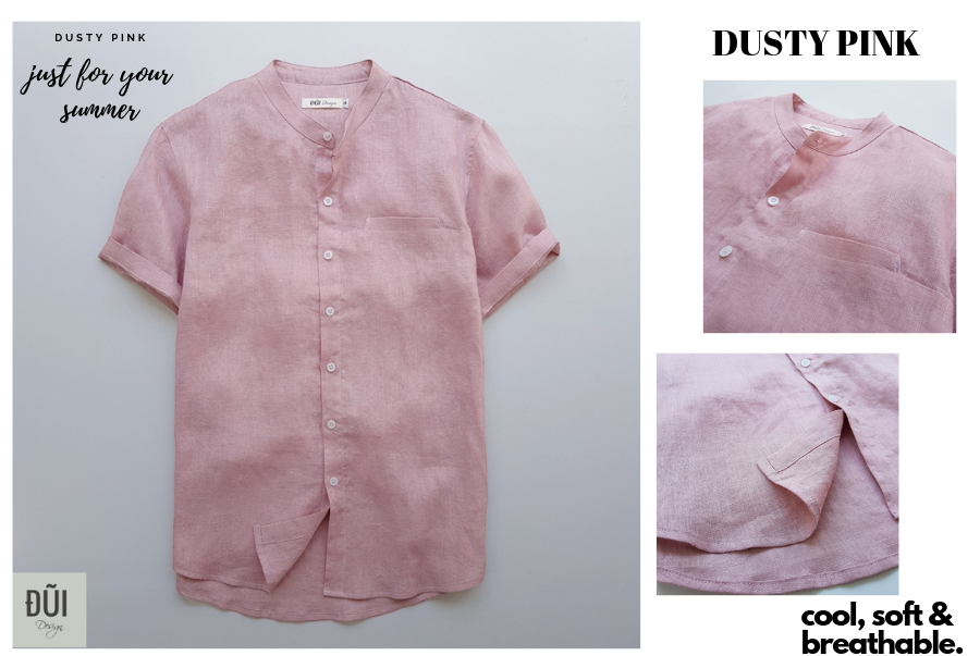 BST áo đũi nam màu hồng đất BST áo đũi nam màu hồng đất