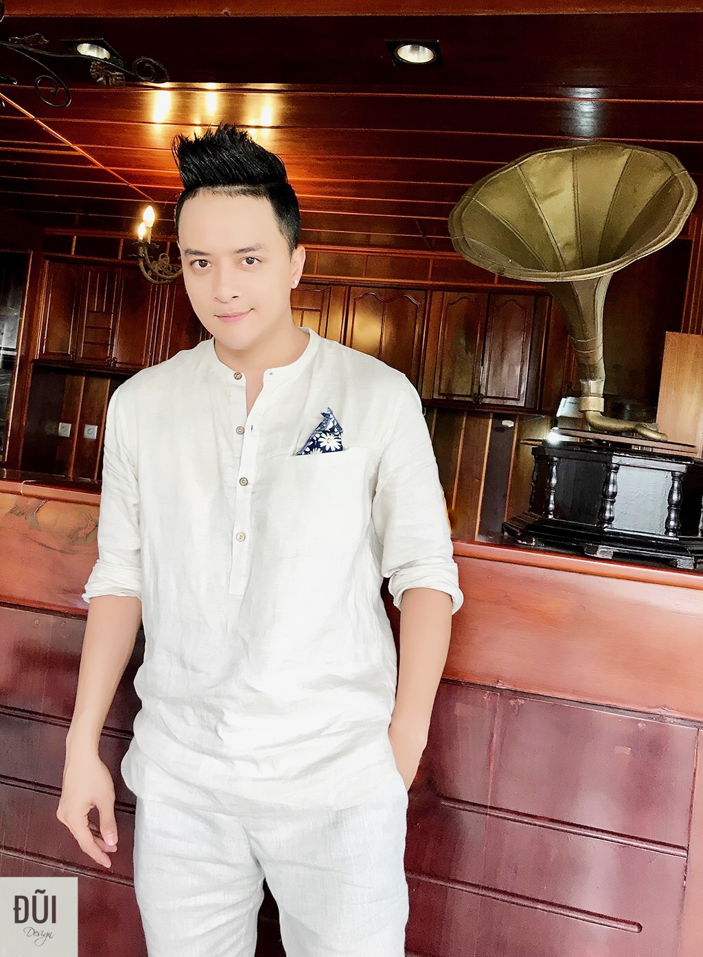 áo đũi nam cổ trụ dài tay be M7 áo đũi nam cổ trụ dài tay be M7