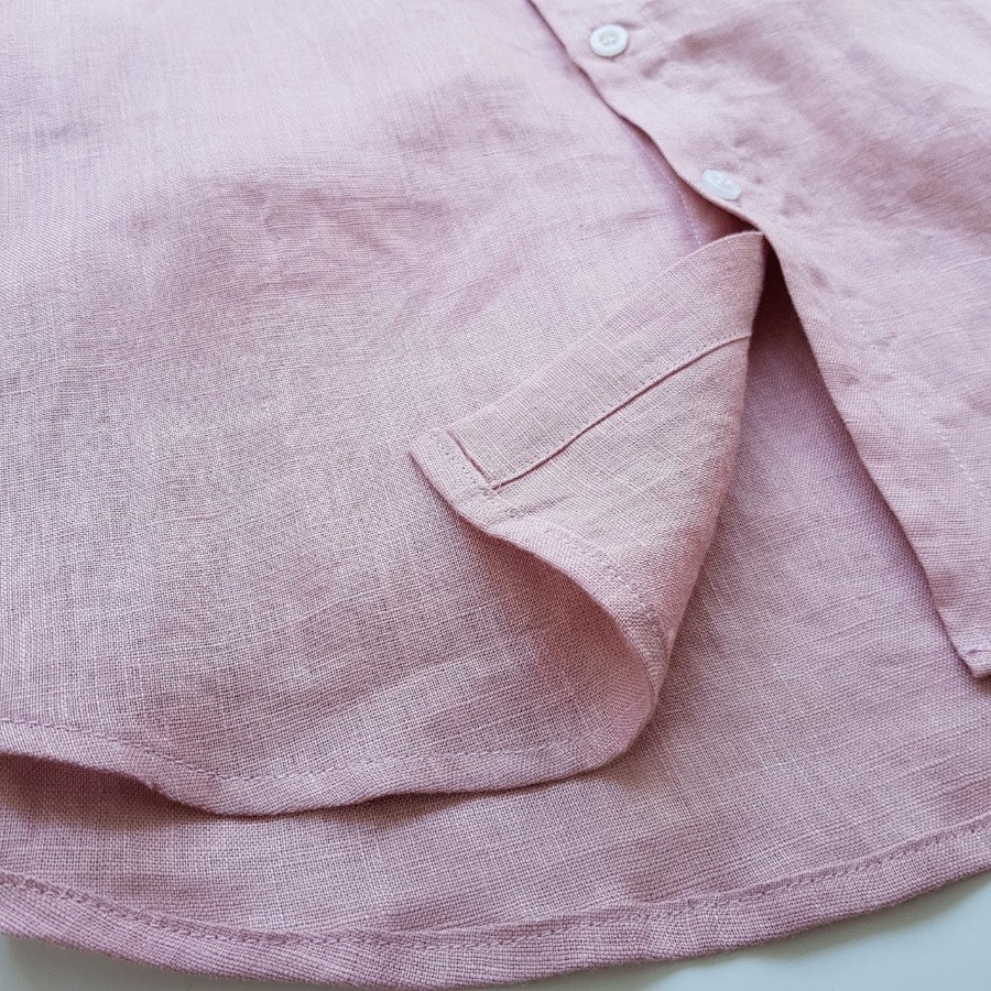 áo đũi nam cổ trụ cộc tay hồng đất áo đũi nam cổ trụ cộc tay hồng đất