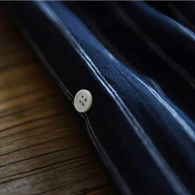 áo đũi nam cổ trụ dài tay kẻ xanh đen ĐŨI Design áo đũi nam cổ trụ dài tay kẻ xanh đen ĐŨI Design