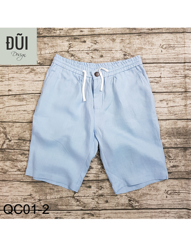 Quần short đũi nam xanh