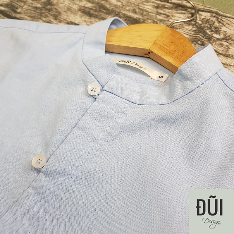 Áo đũi nam xanh chui cộc tay M3