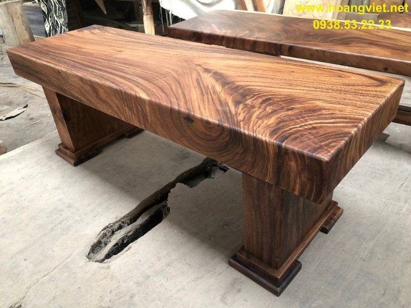 Ghế băng dài 1m2 gỗ me tây nguyên khối Ghế băng dài 1m2 gỗ me tây nguyên khối
