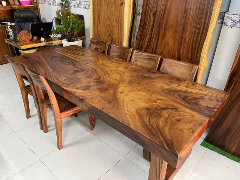 Mặt bàn gỗ me tây vân đẹp Mặt bàn gỗ me tây vân đẹp