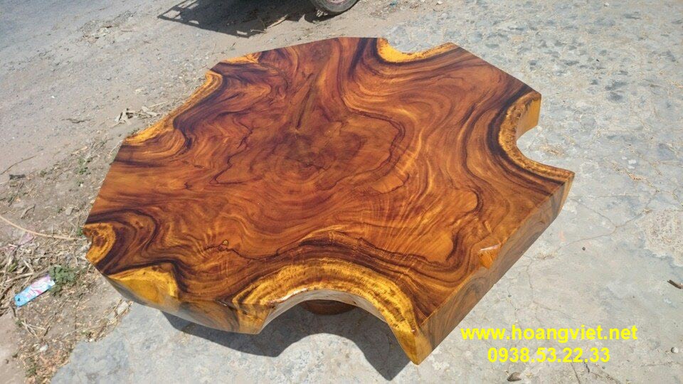 Mặt bàn sofa gỗ me tây nguyên khối Mặt bàn sofa gỗ me tây nguyên khối