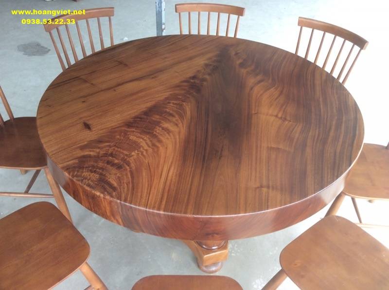 Bàn ăn tròn 8 ghế nguyên tấm Bàn ăn tròn 8 ghế nguyên tấm