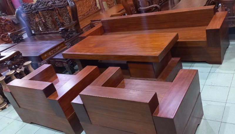 Sofa gỗ gõ đỏ nguyên khối Sofa gỗ gõ đỏ nguyên khối
