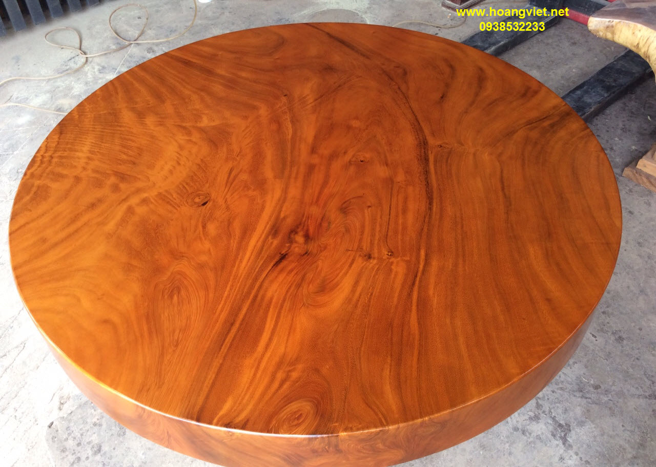 Mặt bàn tròn gỗ me tây Mặt bàn tròn gỗ me tây