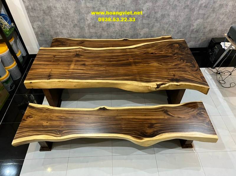 Bàn ghế k3 gỗ me tây nguyên tấm Bàn ghế k3 gỗ me tây nguyên tấm