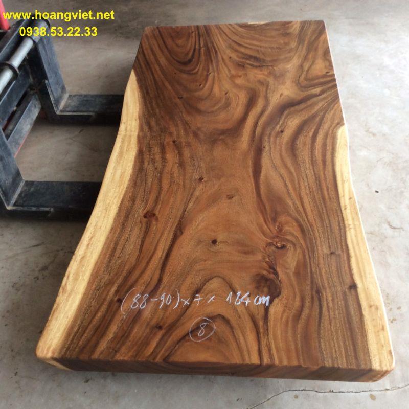 Mặt bàn gỗ me tây nguyên tấm cạnh tự nhiên Mặt bàn gỗ me tây nguyên tấm cạnh tự nhiên