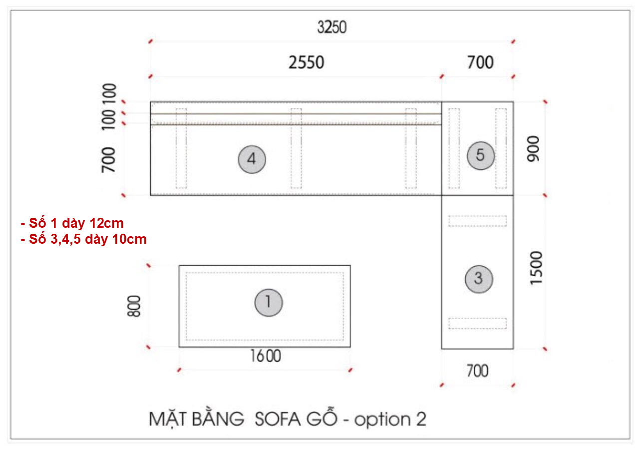 Kích thước sofa gỗ nguyên khối phòng khách Kích thước sofa gỗ nguyên khối phòng khách