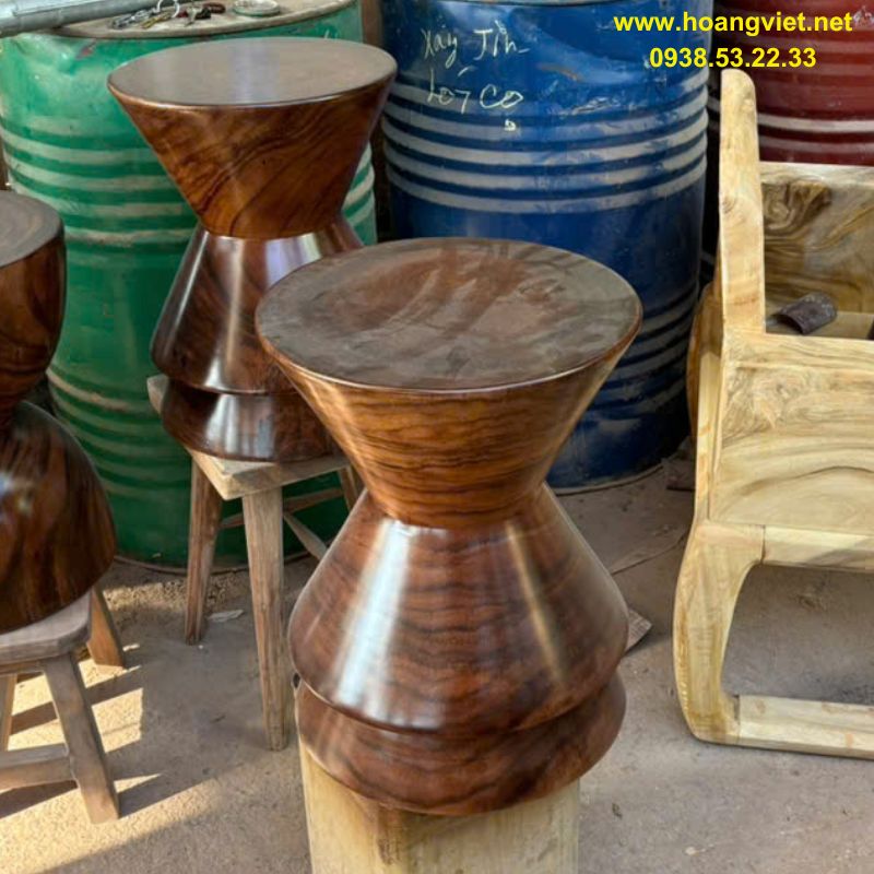 Đôn tab tròn gỗ me tây nguyên khối Đôn tab tròn gỗ me tây nguyên khối
