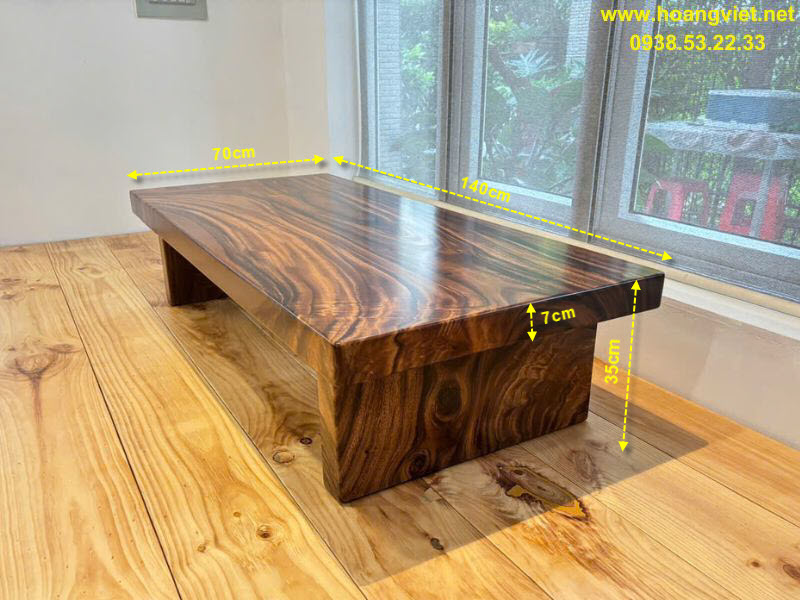 Kích thước bàn trà gỗ me tây ngồi bệt kiểu Nhật Kích thước bàn trà gỗ me tây ngồi bệt kiểu Nhật