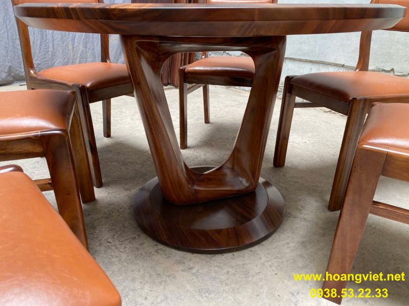 Chân bàn tròn gỗ me tây Chân bàn tròn gỗ me tây