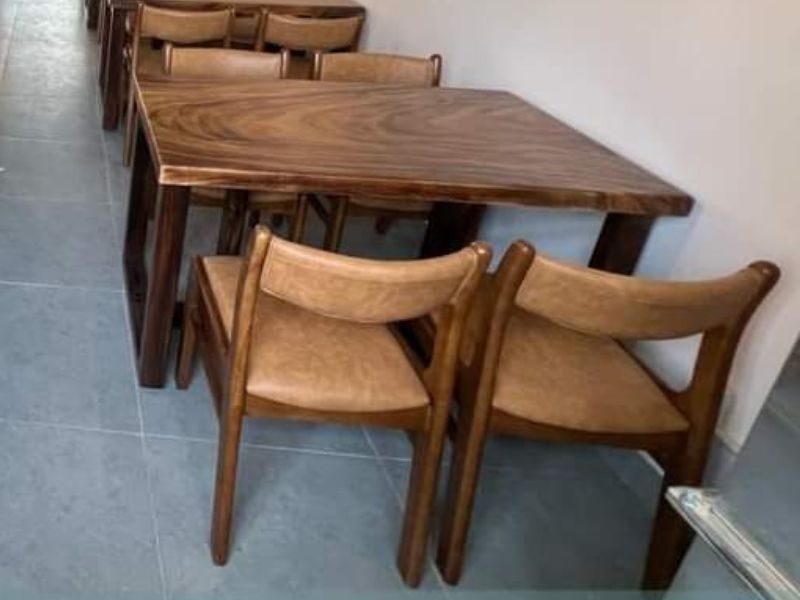 Bàn ăn 4 ghế hiện đại gỗ me tây Bàn ăn 4 ghế hiện đại gỗ me tây