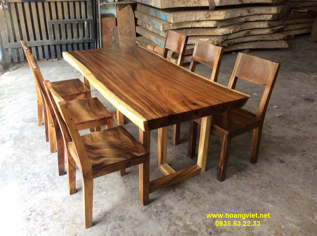 Bàn ăn 6 ghế giá rẻ bằng gỗ me tây Bàn ăn 6 ghế giá rẻ bằng gỗ me tây