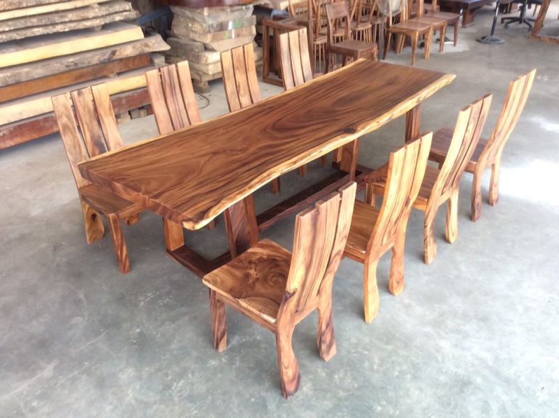 Bộ bàn ăn gỗ me tây 8 ghế Bộ bàn ăn gỗ me tây 8 ghế