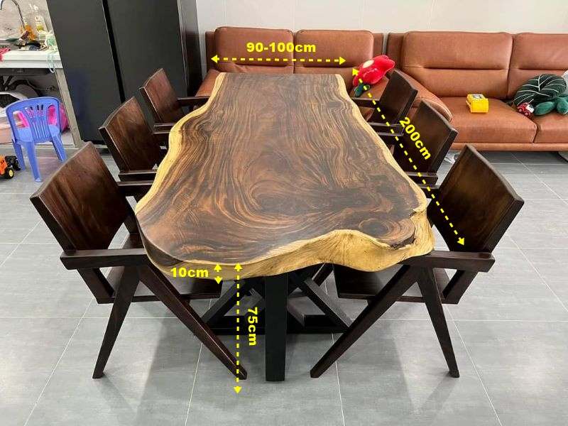 Bàn ăn bằng gỗ nguyên khối Bàn ăn bằng gỗ nguyên khối
