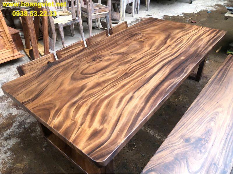 Bàn ăn ghế dài gỗ me tây nguyên khối Bàn ăn ghế dài gỗ me tây nguyên khối