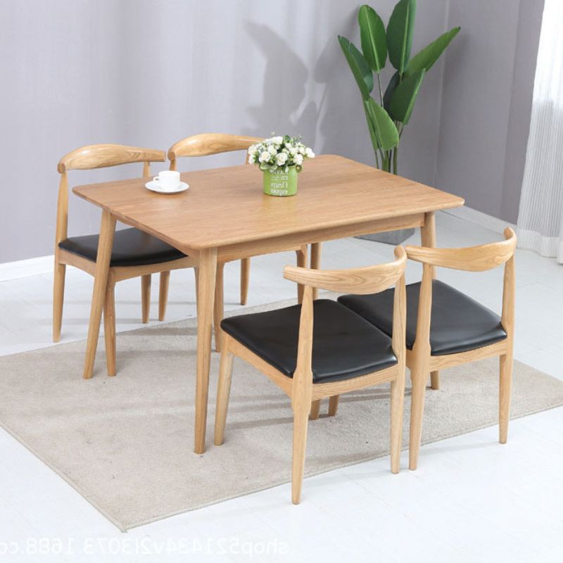 Bàn ăn gỗ cao su 4 ghế bull Bàn ăn gỗ cao su 4 ghế bull