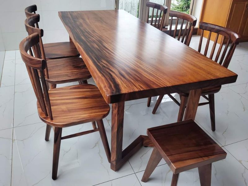 Bàn ăn gỗ me tây 6 ghế hiện đại Bàn ăn gỗ me tây 6 ghế hiện đại