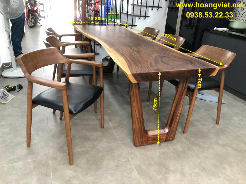 Bàn ăn gỗ me tây 6 ghế hiroshima Bàn ăn gỗ me tây 6 ghế hiroshima