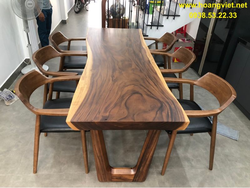 Bàn ăn gỗ me tây 6 ghế hiroshima Bàn ăn gỗ me tây 6 ghế hiroshima