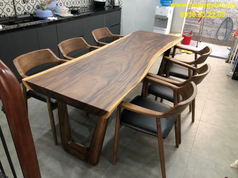 Bàn ăn gỗ me tây 6 ghế hiroshima Bàn ăn gỗ me tây 6 ghế hiroshima