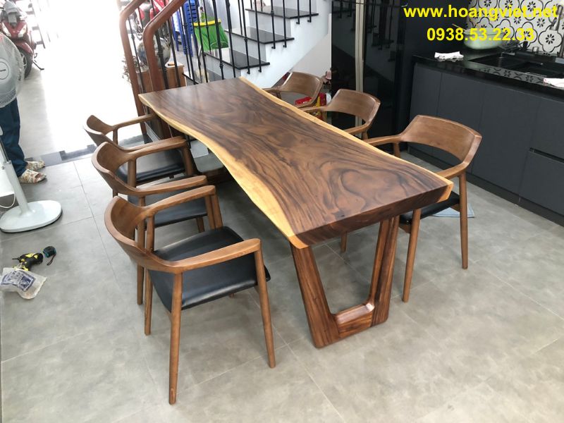 Bàn ăn gỗ me tây 6 ghế hiroshima Bàn ăn gỗ me tây 6 ghế hiroshima