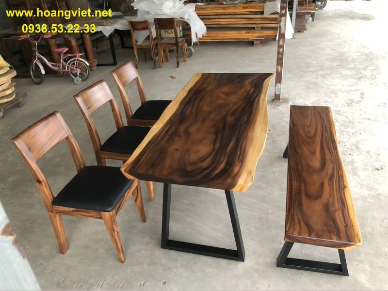 Bàn ăn gỗ me tây 6 người giá rẻ Bàn ăn gỗ me tây 6 người giá rẻ