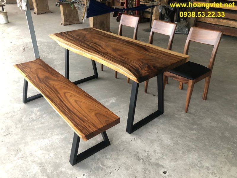 Bàn ăn gỗ me tây 6 người giá rẻ Bàn ăn gỗ me tây 6 người giá rẻ