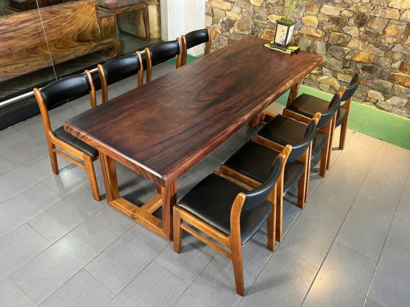 Bàn ăn gỗ me tây 8 ghế hiện đại Bàn ăn gỗ me tây 8 ghế hiện đại