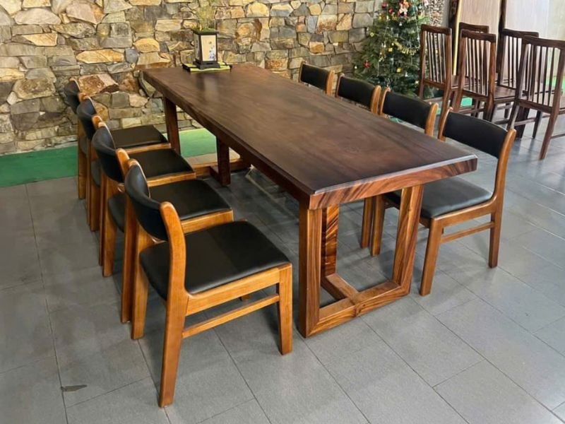Bàn ăn gỗ me tây 8 ghế hiện đại Bàn ăn gỗ me tây 8 ghế hiện đại