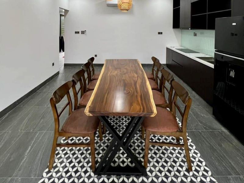 Bàn ăn gỗ me tây 8 ghế mango Bàn ăn gỗ me tây 8 ghế mango