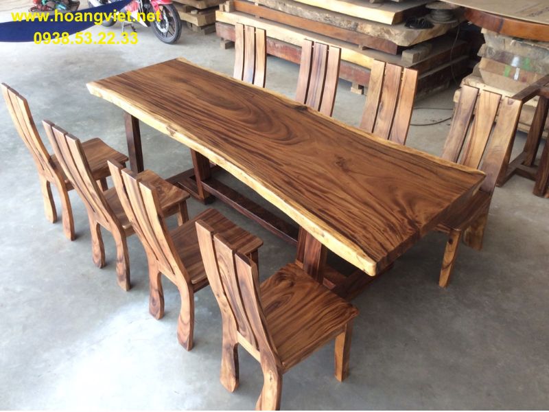 Bộ bàn ăn gỗ me tây 8 ghế Bộ bàn ăn gỗ me tây 8 ghế
