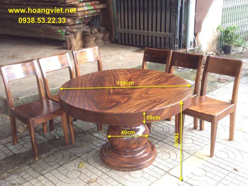 Kích thước bàn ăn tròn 6 ghế gỗ Kích thước bàn ăn tròn 6 ghế gỗ