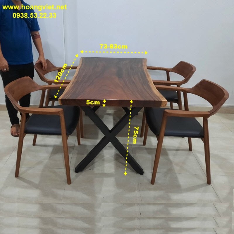 Bàn ăn gỗ tự nhiên 4 ghế hiroshima Bàn ăn gỗ tự nhiên 4 ghế hiroshima