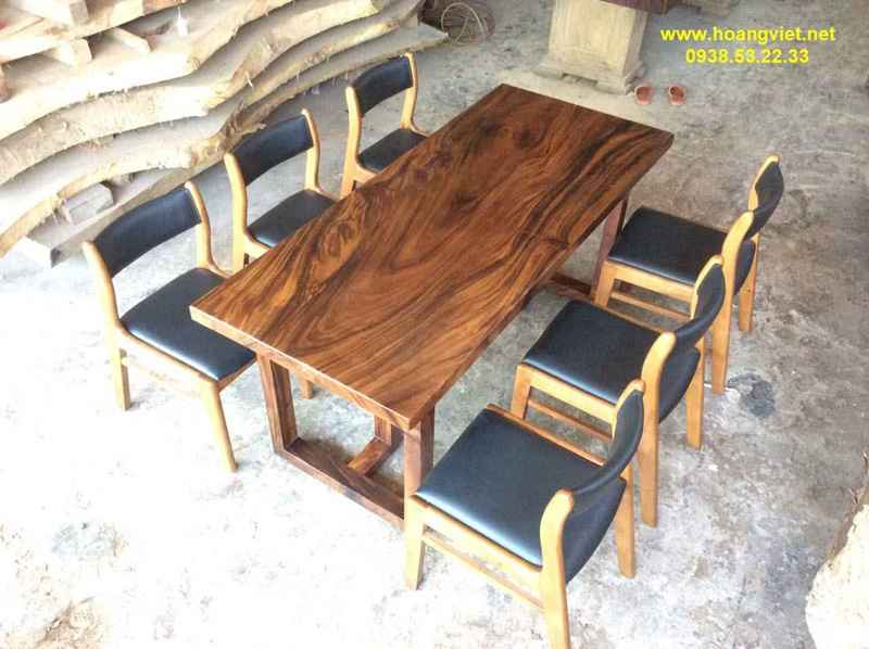 Bàn ăn gỗ tự nhiên me tây kết hợp 6 ghế bella Bàn ăn gỗ tự nhiên me tây kết hợp 6 ghế bella