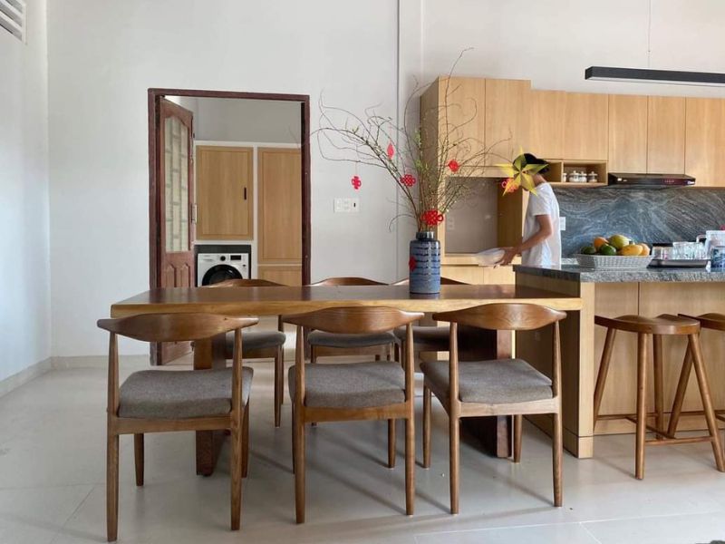 Bàn ăn gỗ tự nhiên me tây 6 ghế bull Bàn ăn gỗ tự nhiên me tây 6 ghế bull