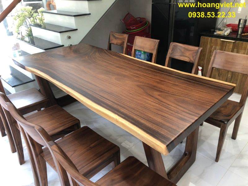 Bàn ăn gỗ tự nhiên me tây 8 ghế Bàn ăn gỗ tự nhiên me tây 8 ghế