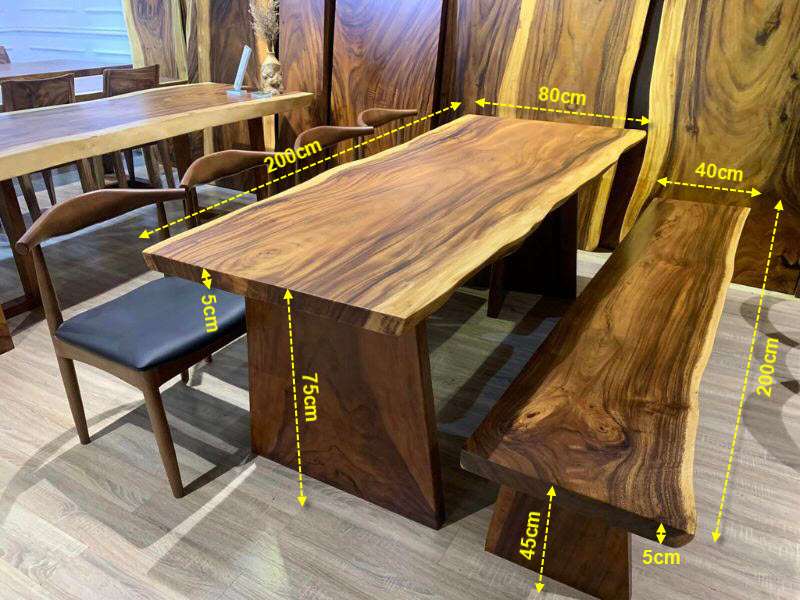 Kích thước bàn ăn gỗ tự nhiên me tây cao cấp Kích thước bàn ăn gỗ tự nhiên me tây cao cấp