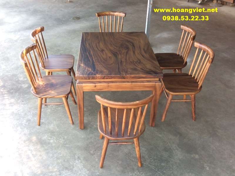 Bàn ăn nguyên khối chân gỗ cổ điển Bàn ăn nguyên khối chân gỗ cổ điển