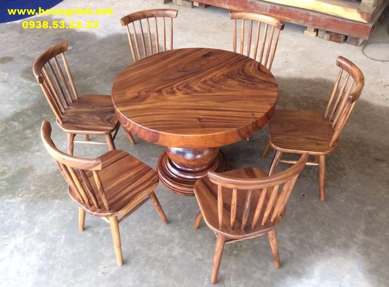 Bàn ăn tròn 6 ghế gỗ tự nhiên Bàn ăn tròn 6 ghế gỗ tự nhiên