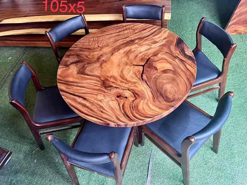 Bàn ăn tròn 6 ghế nệm Bàn ăn tròn 6 ghế nệm