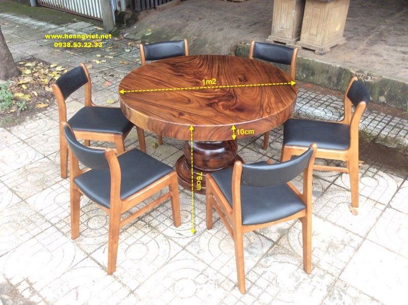 Kích thước bàn tròn gỗ me tây  Kích thước bàn ăn tròn gỗ me tây