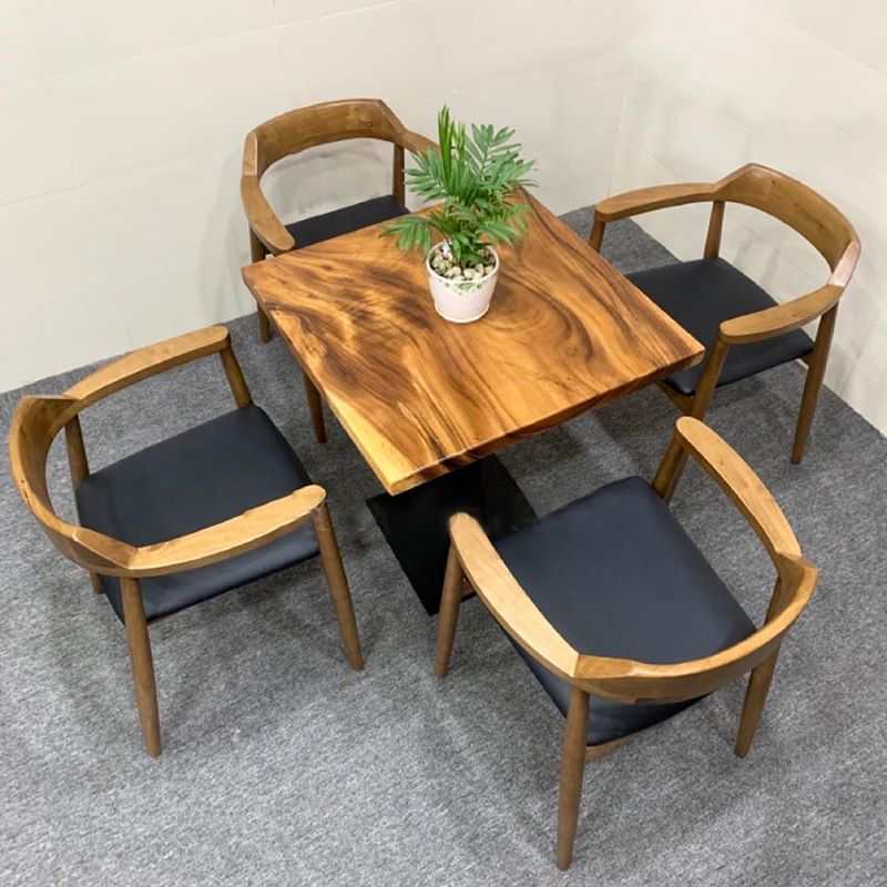 Bàn ăn vuông 4 ghế gỗ tự nhiên Bàn ăn vuông 4 ghế gỗ tự nhiên