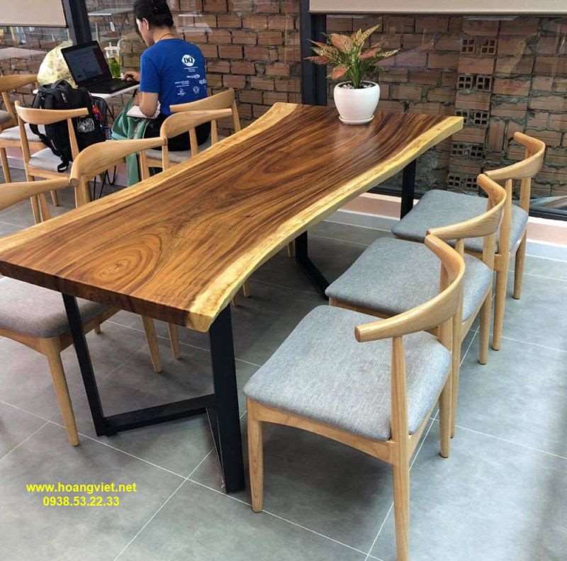 Bàn cafe gỗ me tây kết hợp ghế bull Bàn cafe gỗ me tây kết hợp ghế bull